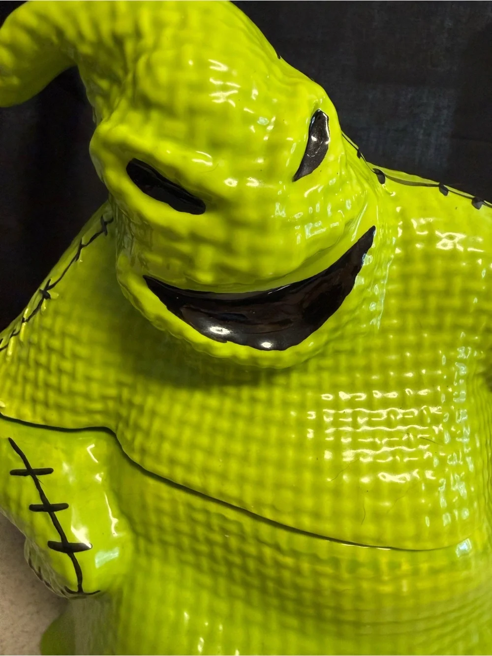 Bright Green Oogie Boogie  Decor Cookie Jar - Green